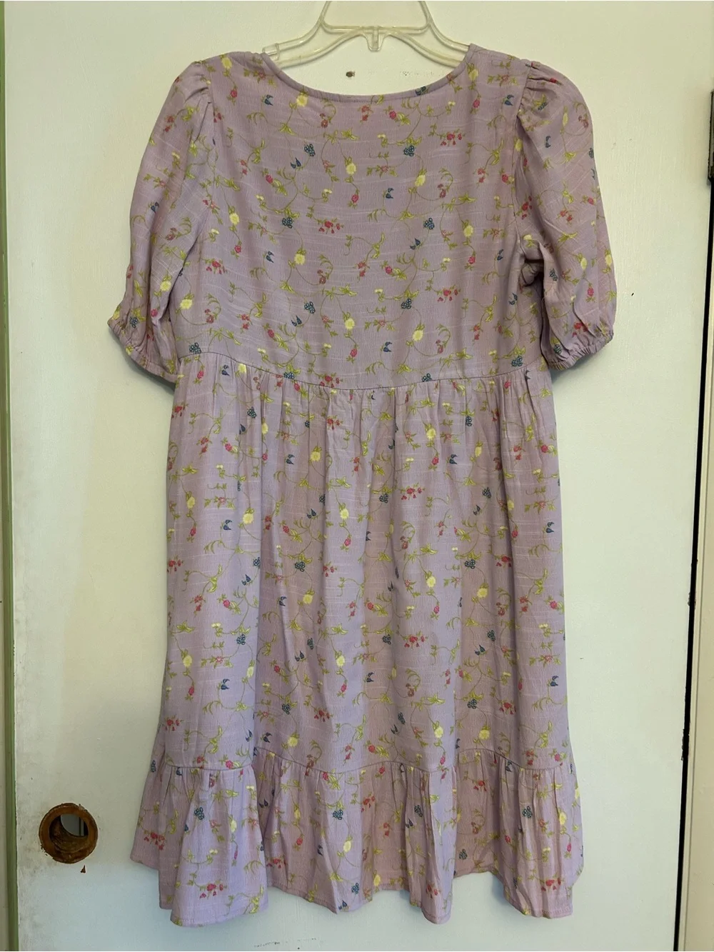 Matilda Jane Lavender Floral Puff-Sleeve Dress